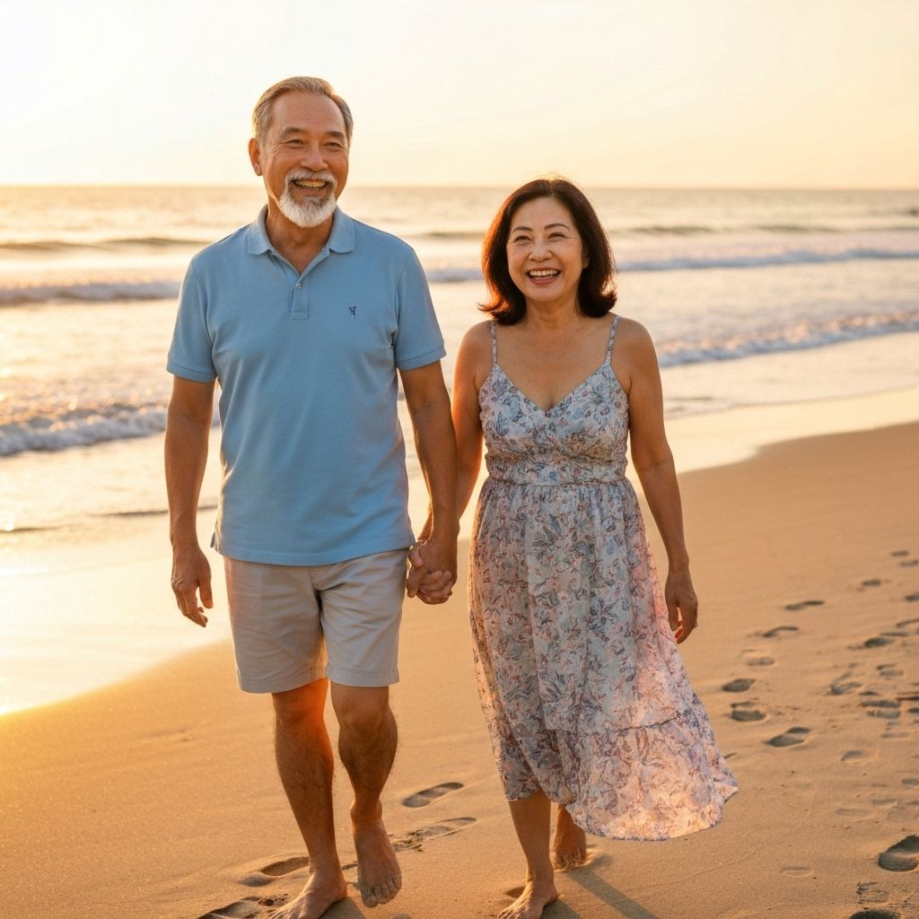 Happy elderly couple